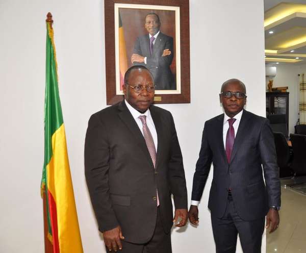 Le Président Tabé GBIAN reçoit en audience le nouvel ambassadeur du Bénin Représentant permanent auprès de l’Union Africaine