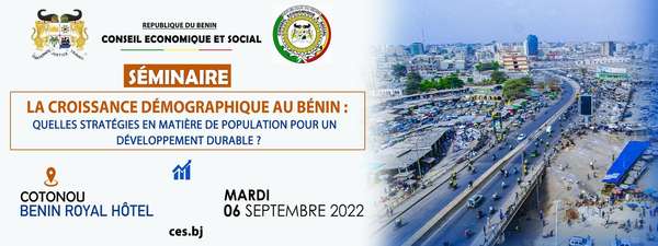 Séminaire sur "la croissance démographique au Bénin : quelles stratégies en matière de population pour un développement durable ? "Le Président du comité d'organisation donne un aperçu des travaux.